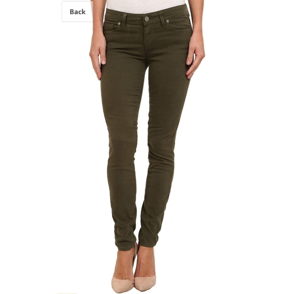 Paige Verdugo Ankle Skinny Jeans Green 24